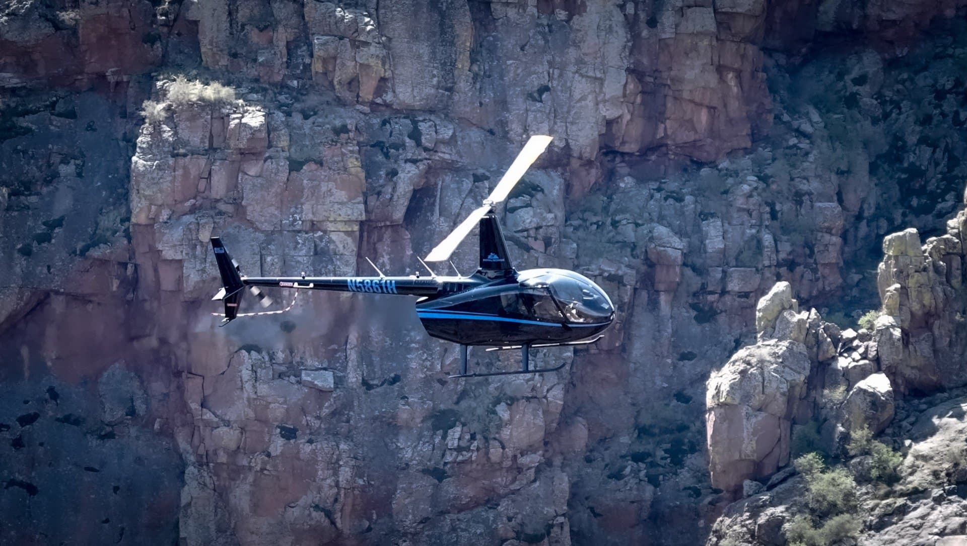 Helicopter over Royal Gorge